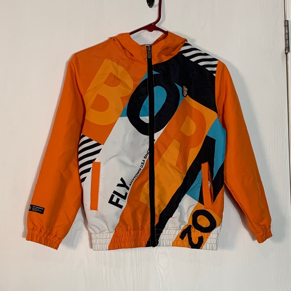 Colorful Kids Raincoat with Graphic Design Fall Streetwear